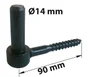 Gond acier prépeint, H.60 x diam. 14 mm