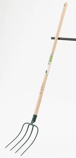 Fourche à fumier acier forgé GEOLIA manche bois l.130 cm