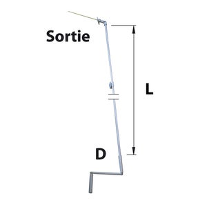 Kit Manivelle Acier Laqué, H.1400 X L.12 X P.12 Mm