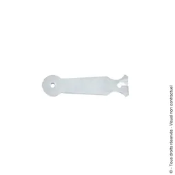 Patte scellement tête ronde 120 zingue blanc