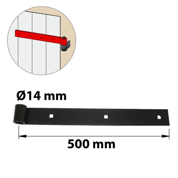 Penture Acier Prépeint, H.35 X L.500 X P.23 Mm