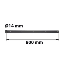 Penture À Bout Carré D14 35X4 L.800Mm Acier Noir Pré-Peint