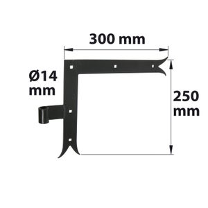 Paire D'Équerres Acier Prépeint, H.250 X L.300 X P.21 Mm