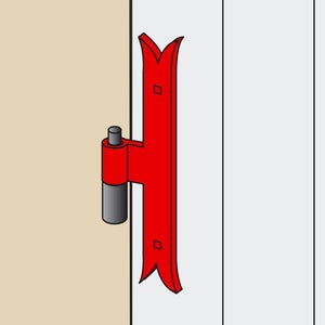 Penture De Milieu Acier Prépeint, H.250 X L.110 X P.22 Mm