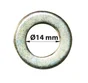 Lot De 4 Rondelles Acier Zingué, H.2 X L.25 X P.25 Mm