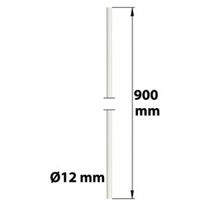 Tringle Manivelle Acier Laqué, H.900 X L.12 X P.12 Mm