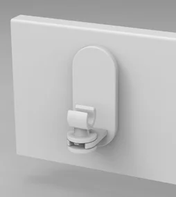 Lot De 2 Supports Sans Perçage Barre De Vitrage Petite Fenetre, 10 Mm Blanc Mat