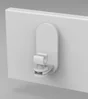 Lot De 2 Supports Sans Perçage Barre De Vitrage Petite Fenetre, 10 Mm Blanc Mat