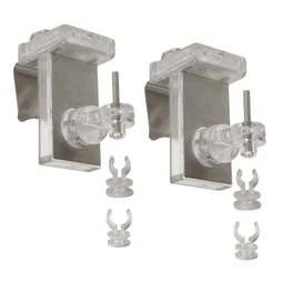 Lot De 2 Supports Sans Perçage Barre De Vitrage Petite Fenêtre, 10Mm Transparent
