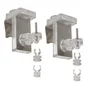 Lot De 2 Supports Sans Perçage Barre De Vitrage Petite Fenêtre, 10Mm Transparent