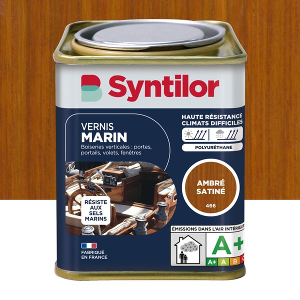 Vernis marin bois SYNTILOR Ambre satiné 0.25 L