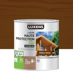Lasure LUXENS Haute Protection 8 ans chêne foncé satiné 1 L