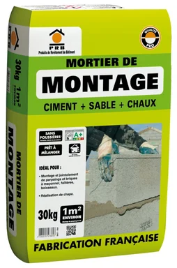 Mortier de montage, PRB, 30 kg gris