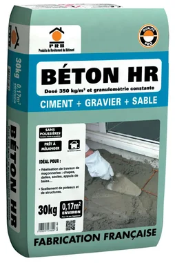 Béton sans poussière prêt à l'emploi, PRB, 30 kg gris