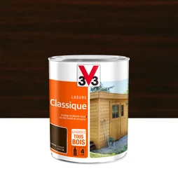 Lasure V33 Classique 4 ans chêne foncé satiné 1 L