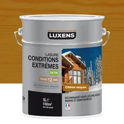Lasure LUXENS Conditions Extrêmes 5 L, chêne moyen
