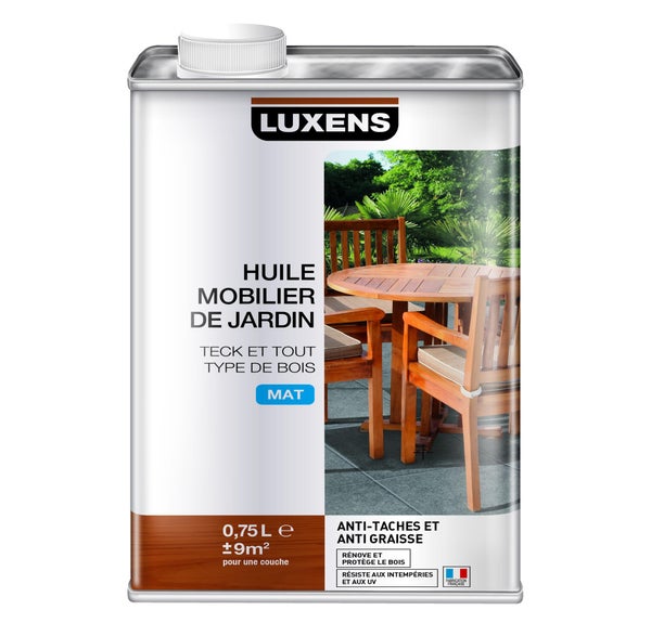 Huile Luxens Huile Mobilier De Jardin Incolore Mat, 0.75 L