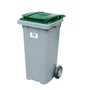 Poubelle de rue SULO 240 l sur 2 roues avec couvercle, gris anthracite