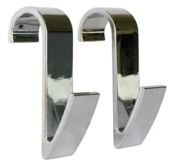 Lot de 2 patères tube rond chrome