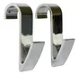 Lot de 2 patères tube rond chrome