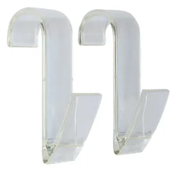 Lot de 2 anneaux porte-serviettes tube rond translucide