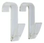 Lot de 2 anneaux porte-serviettes tube rond translucide