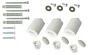 Lot de 3 barres porte-serviettes et fixations Bfixssblc blanc