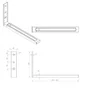 Lot De 2 Équerres Acier Epoxy Blanc, H.13.2 X P.48 Cm