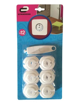 Lot De 12 Cache-Prises Blanc Standers