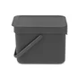 Poubelle De Cuisine Manuelle Brabantia Plastique Grey, 6 L