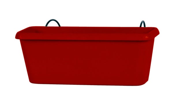 Jardinière Plastique À Réserve D'Eau Eda L.30 X L.12 X H.11.4 Cm Rouge Rubis