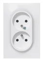 Double Prise Avec Terre Vertical Neptune, Blanc, Legrand
