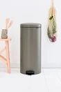 Poubelle De Cuisine 30 L À Pédale Brabantia Époxy Platinium