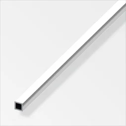 Tube Carré Aluminium Brillant, L.1 M X L.2 Cm X H.2 Cm