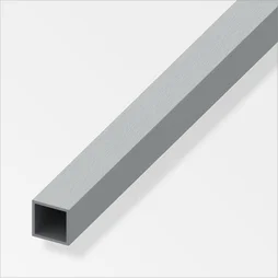 Tube Carré Aluminium Brossé, L.1 M X L.2 Cm X H.2 Cm