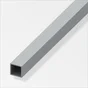 Tube Carré Aluminium Brossé, L.1 M X L.2 Cm X H.2 Cm