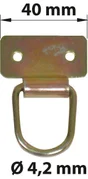 Lot De 2 Anneaux De Tirage Acier Zingué, H.60 X L.40 X P.12 Mm