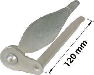 Arrêt Feuille À Sceller Inox Brossé, H.110 X L.25 X P.125 Mm