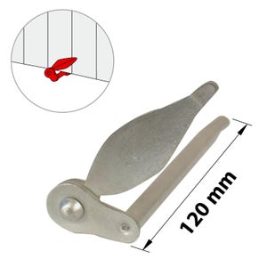 Arrêt Feuille À Sceller Inox Brossé, H.110 X L.25 X P.125 Mm