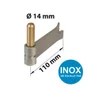 Gond À Sceller Inox Brossé, Ø14 X H. 110 Mm
