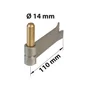 Gond À Sceller Inox Brossé, Ø14 X H. 110 Mm