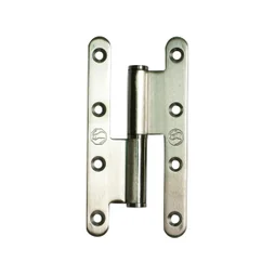 Paumelle De Paris Gauche Bout Rond Inox Brossé, H.10 X L.55 X P.110 Mm
