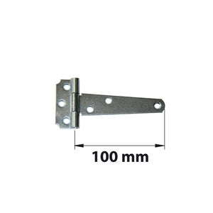 Penture anglaise légère en acier zingué pour meuble / pour coffret / pour porte, L.120 x l.60 mm