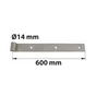 Penture Droite Dia. 14 Mm Inox Brossé, H.35 X L.600 X P.22 Mm