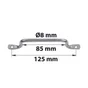 Poignée Fil À Pattes D 8 X L 140 Mm Acier Zingué Blanc