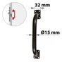 Poignée De Tirage Acier Prépeint, H.180 X L.35 X P.64 Mm