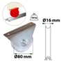 Roue À Support Extérieur Acier Zingué, H.85 X L.120 X P.36 Mm