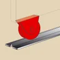 Roue À Support Extérieur Acier Zingué, H.85 X L.120 X P.35 Mm