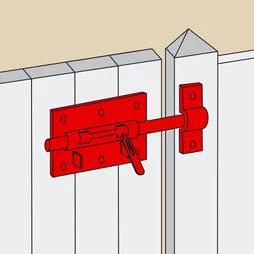 Verrou À Levier Verrou De Box Porte Cadenas + Gâche Afbat, Acier Zingué Gris