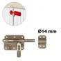 Verrou Verrou De Box À Cadenas Ø14 Mm Afbat, Acier Inox Brossé